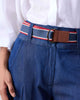 Nico Belt - Navy & Red