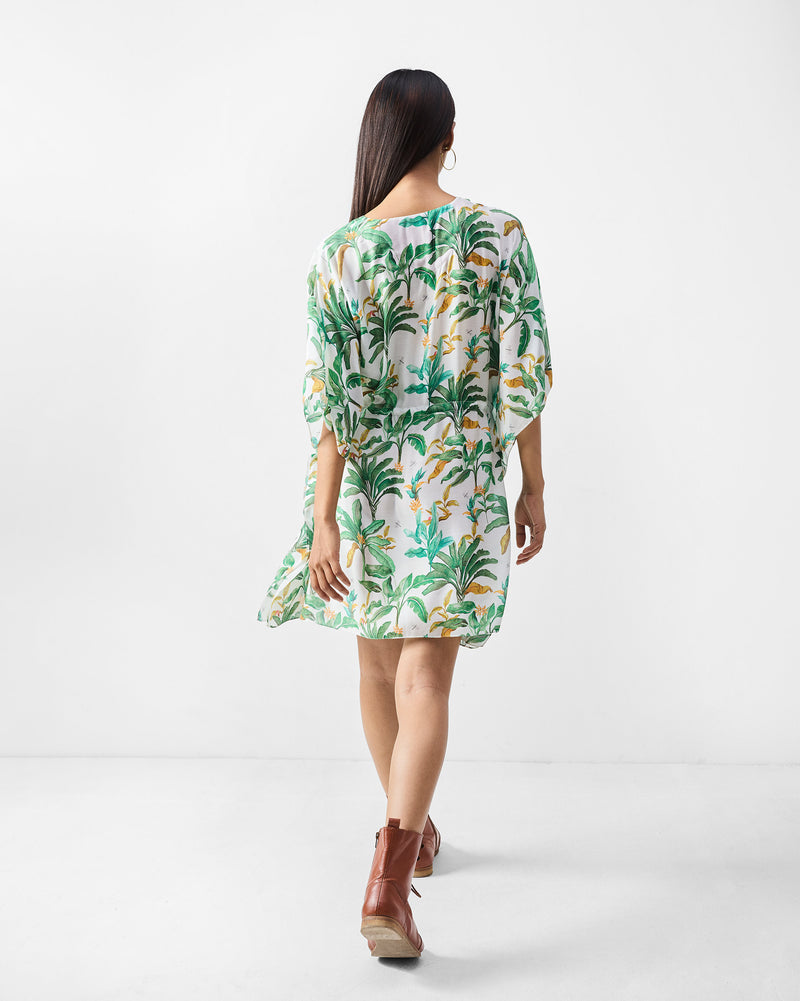 Munnar Kaftan - Green Printed