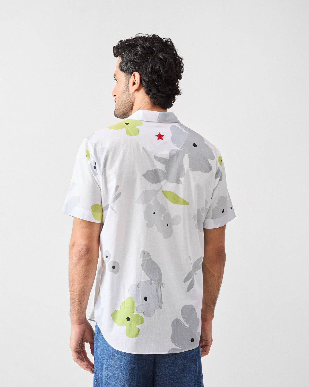 Mistari Shirt - Charcoal Printed