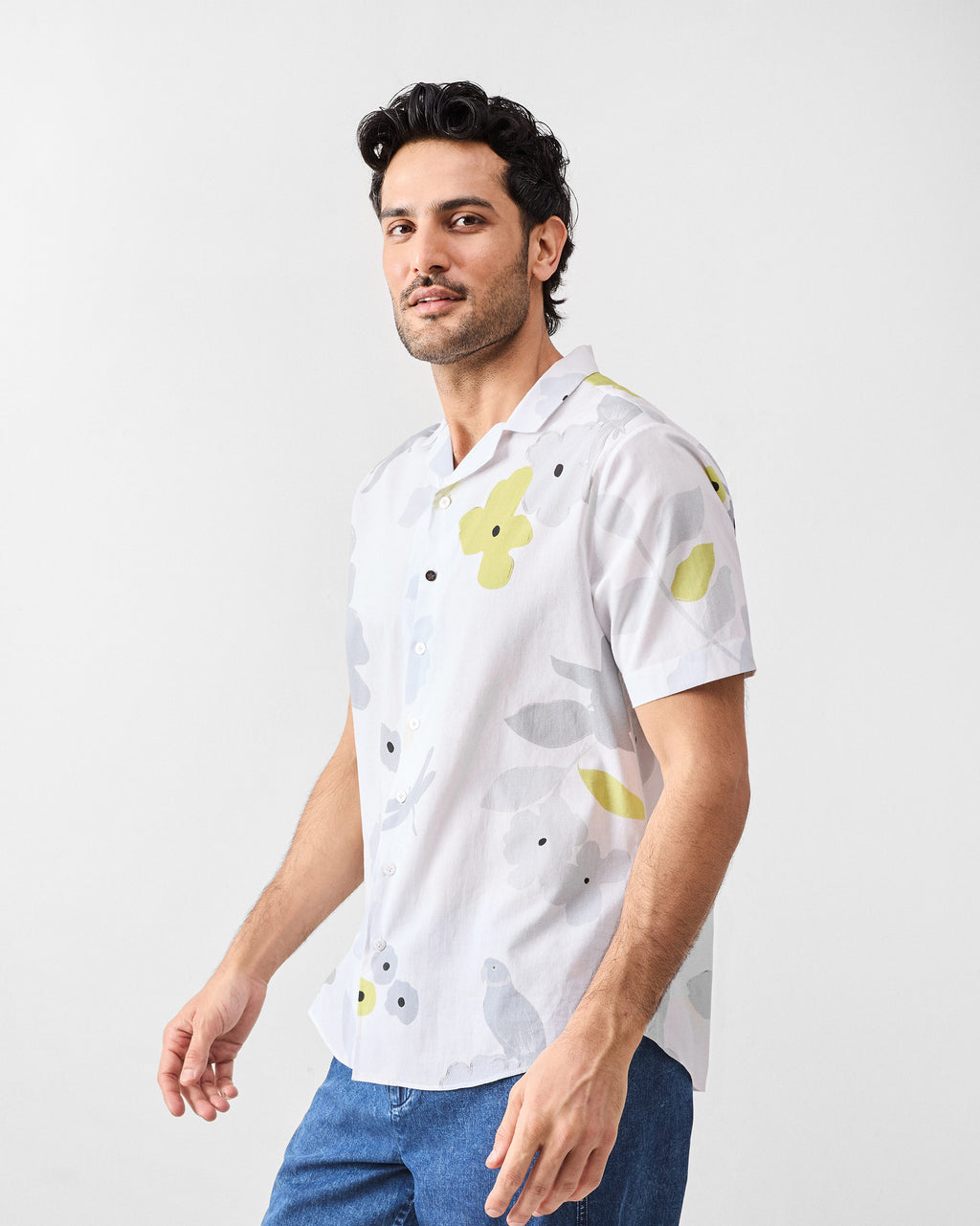 Mistari Shirt - Charcoal Printed – Nicobar