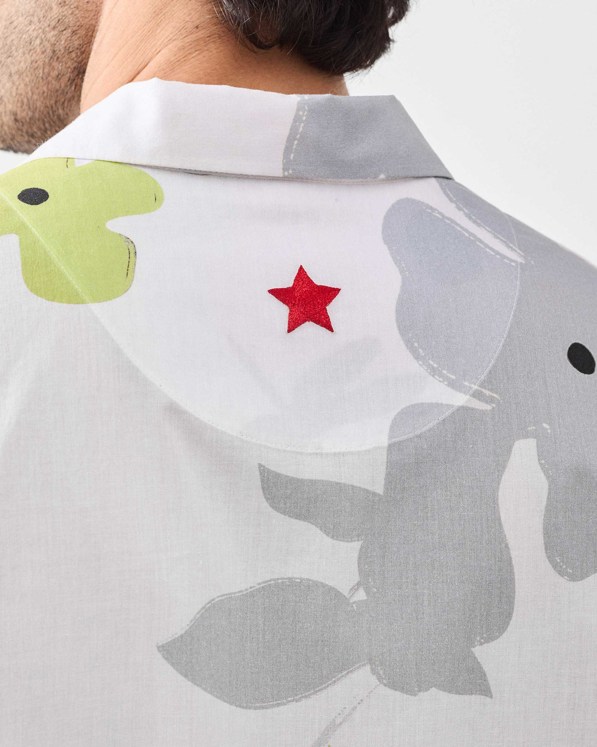 Mistari Shirt - Charcoal Printed