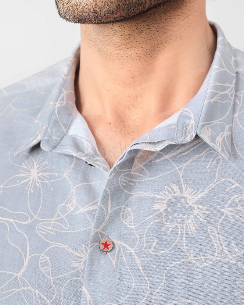 Riverline Shirt - Grey Printed