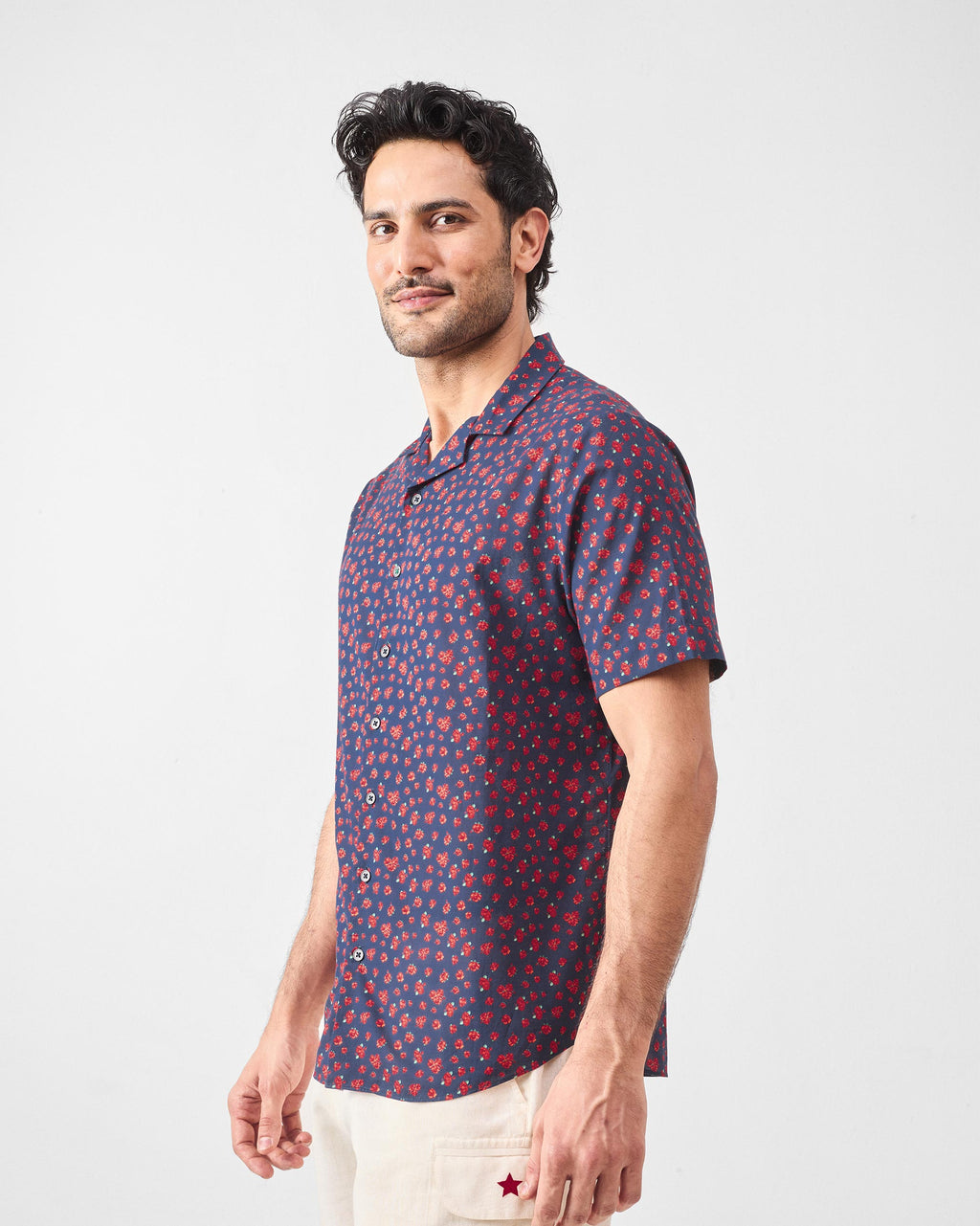 Mistari Shirt - Navy Printed – Nicobar