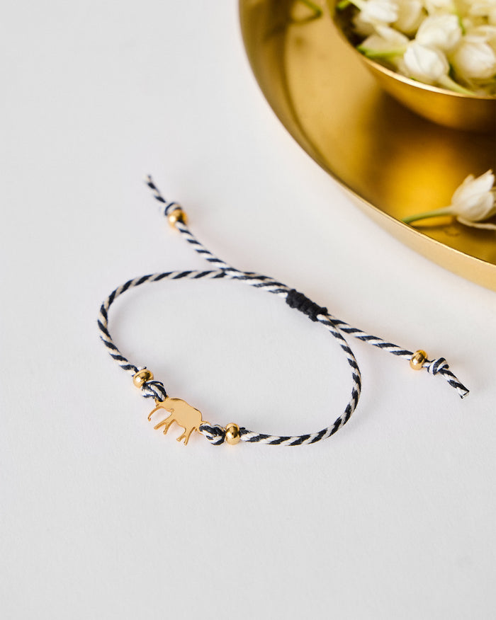 Ele Rakhi - Charcoal & White Stripes