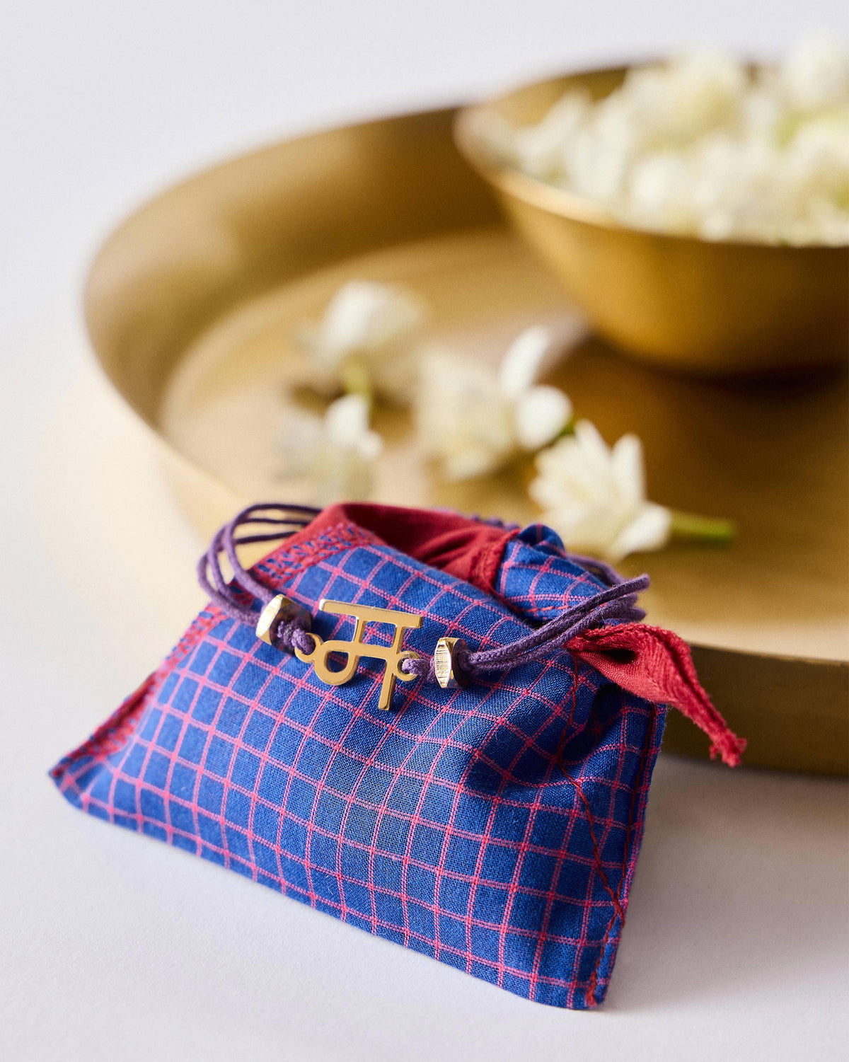 Alphabet M Rakhi - Purple