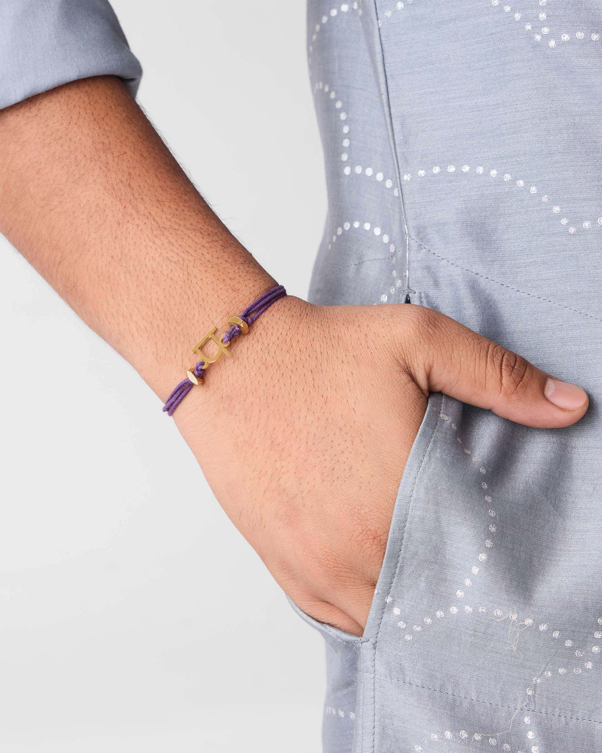 Alphabet P Rakhi - Purple