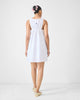 Short Racerback Dress - White & Fuchsia