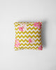 Chevron Lotus Car Cushion - Yellow