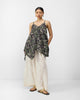 Handkerchief Top - Charcoal Print