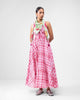Long Strappy Dress - Watermelon & White Checks