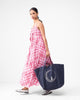 Long Strappy Dress - Watermelon & White Checks