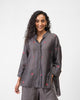 Cirrus Shirt - Charcoal & Watermelon Embroidered