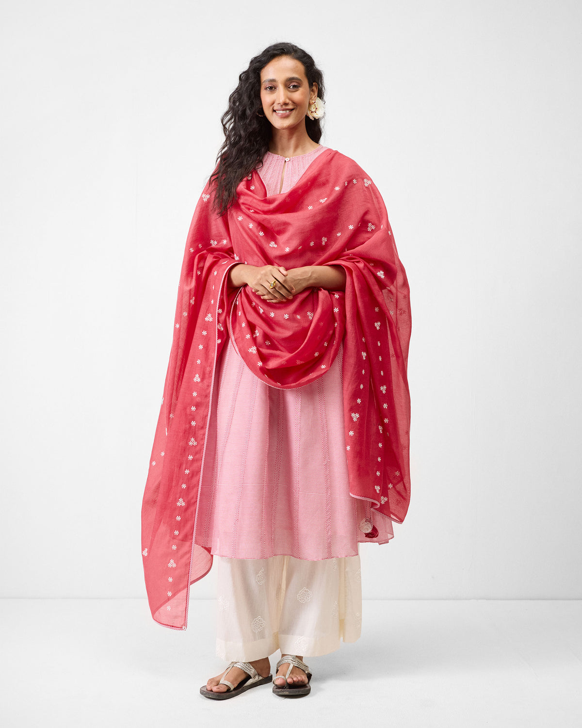 Pattaya Kurta with Slip - Watermelon