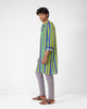 Jashn Kurta - Green & Blue Stripes