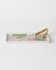 Lotus Garden Cookie Tray with Tong - Charcoal
