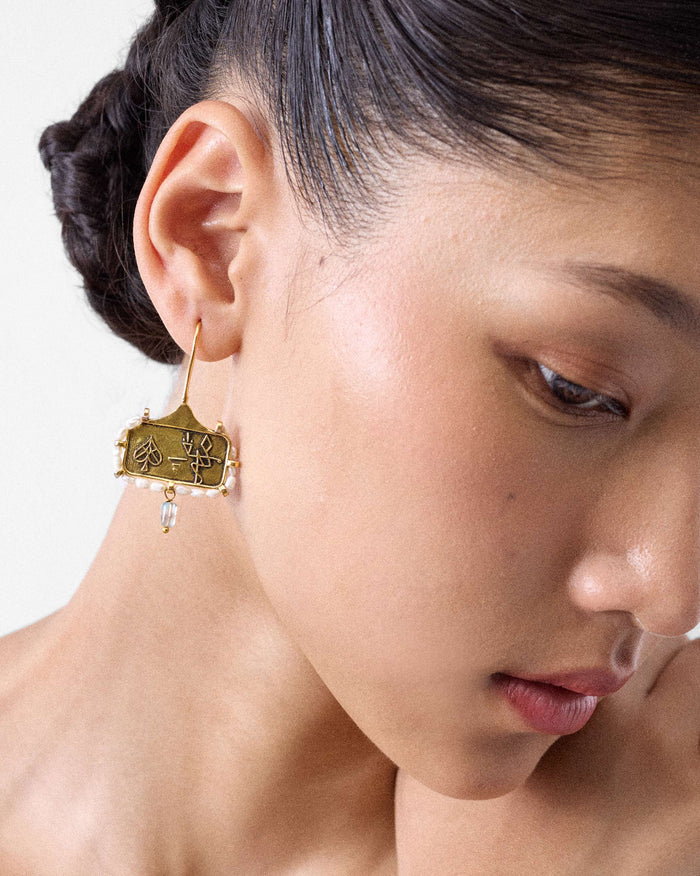 Bulbul Earrings - Gold