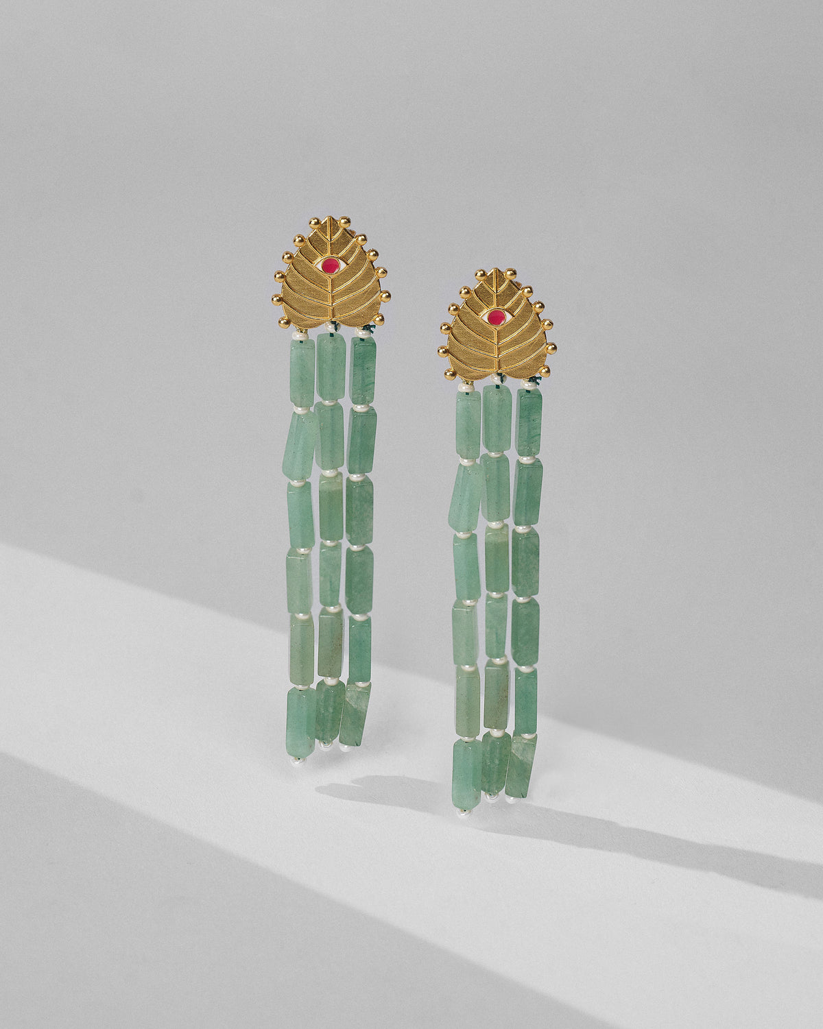 Paan Patta Danglers - Gold