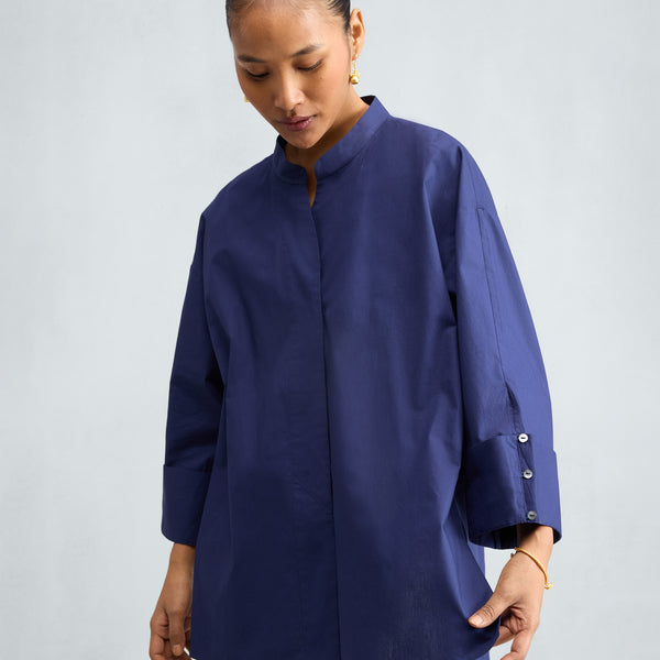 Cirrus Shirt - Ink Blue – Nicobar