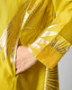 Flare Panelled Shirt - Chartreuse & Gold Printed