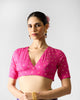 Ira Blouse - Fuchsia & Gold Printed