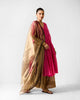 Kannauj Kurta - Fuchsia & Gold Printed
