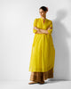 Kumaon Kurta - Lime & Gold Checks