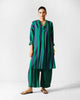 Lazy Sunday Tunic - Navy & Green Printed