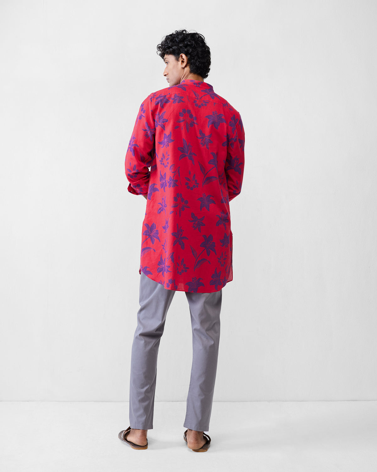 Fort Kurta - Red & Purple Printed