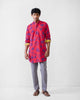 Fort Kurta - Red & Purple Printed