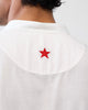 Neckband Kurta - White & Red Printed