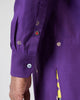 Neckband Kurta - Purple Printed