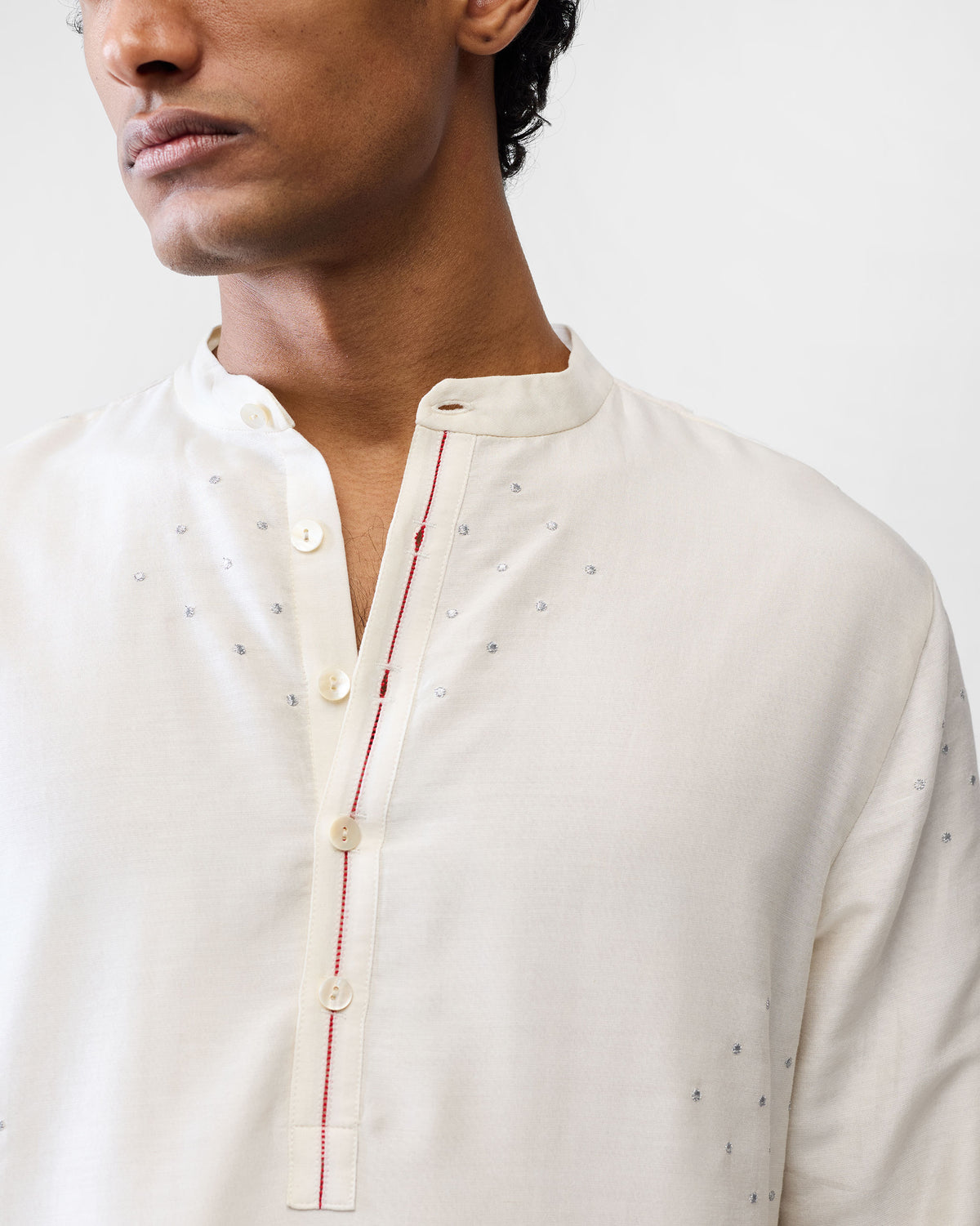 Astral Kurta - Ivory Embroidered