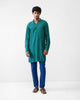 Jubilee Kurta - Green & Navy Printed