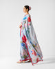 Roop Sari - Blue & Red Printed