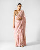 Jugnu Sari - Light Pink & Gold Printed