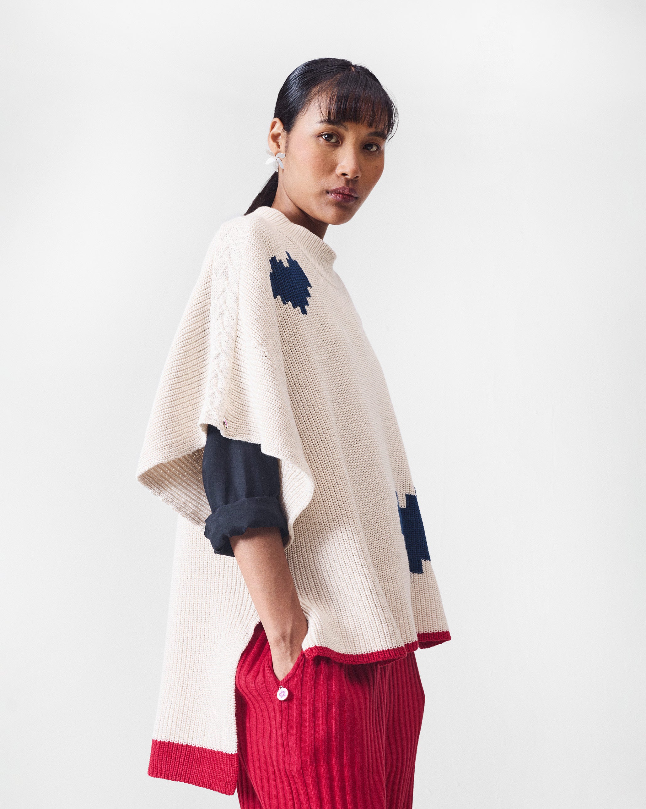 Dream High-low Hem Sweater - Ivory