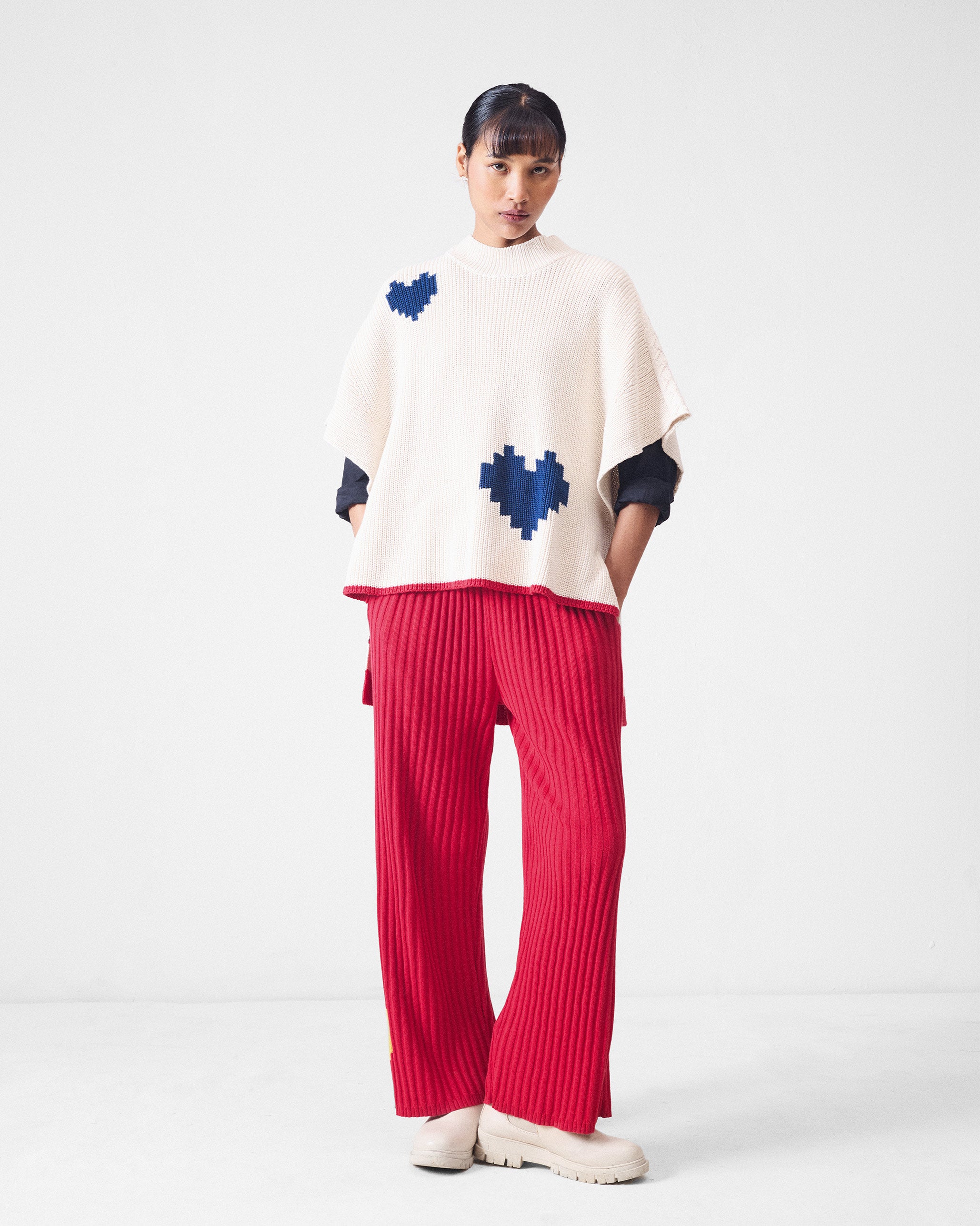 Dream High-low Hem Sweater - Ivory