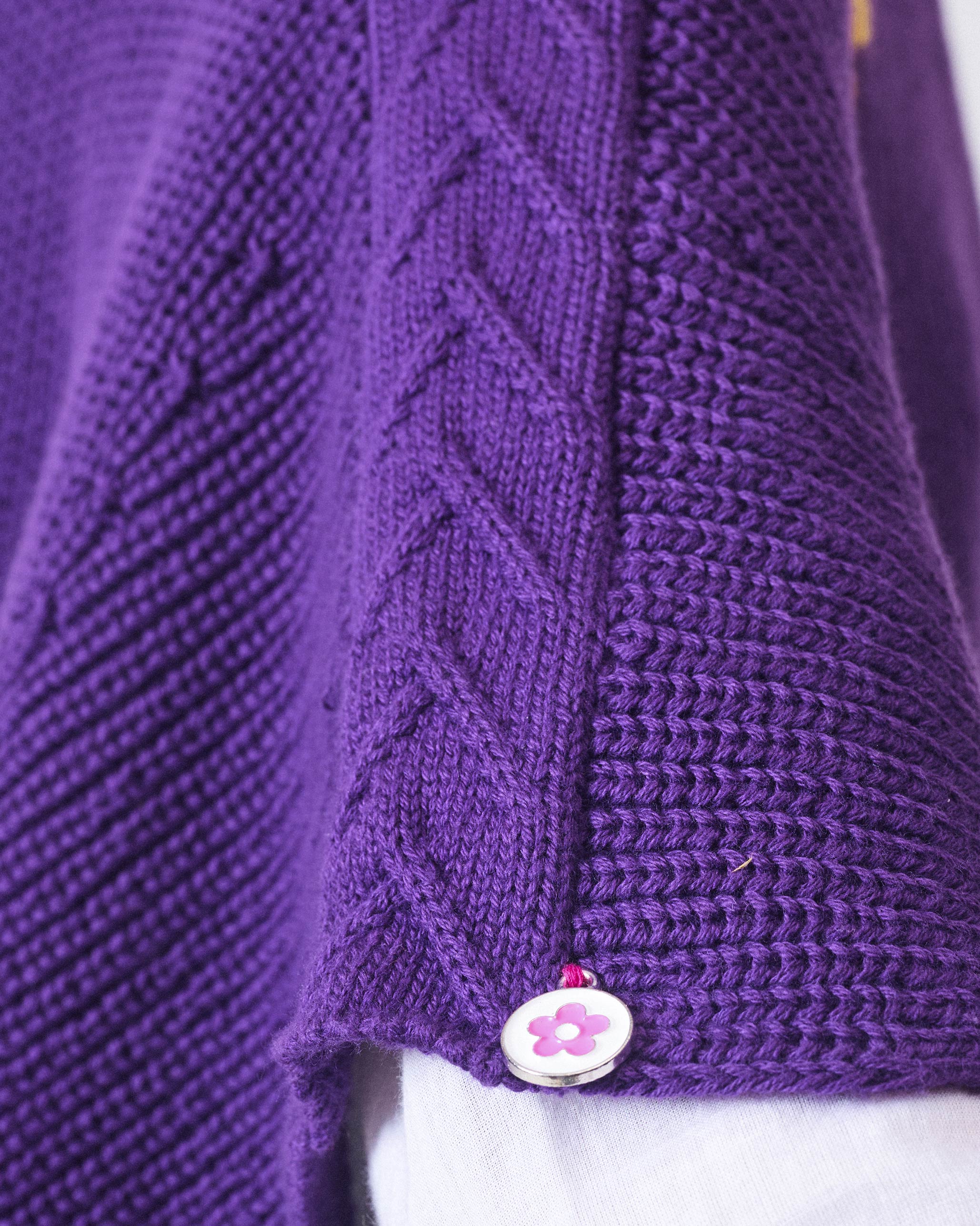 Dream High-low Hem Sweater - Purple