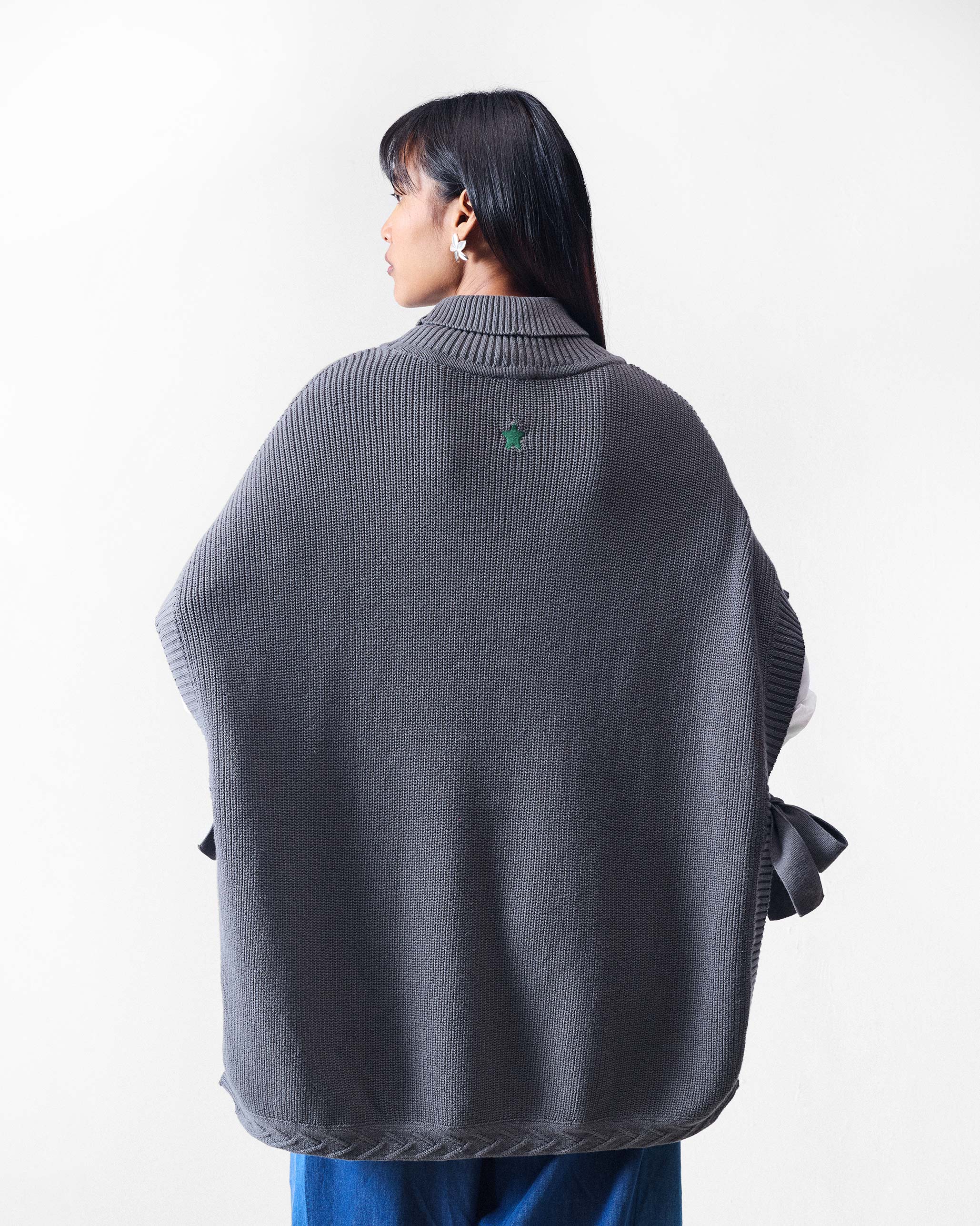 Turtle Neck Top - Charcoal