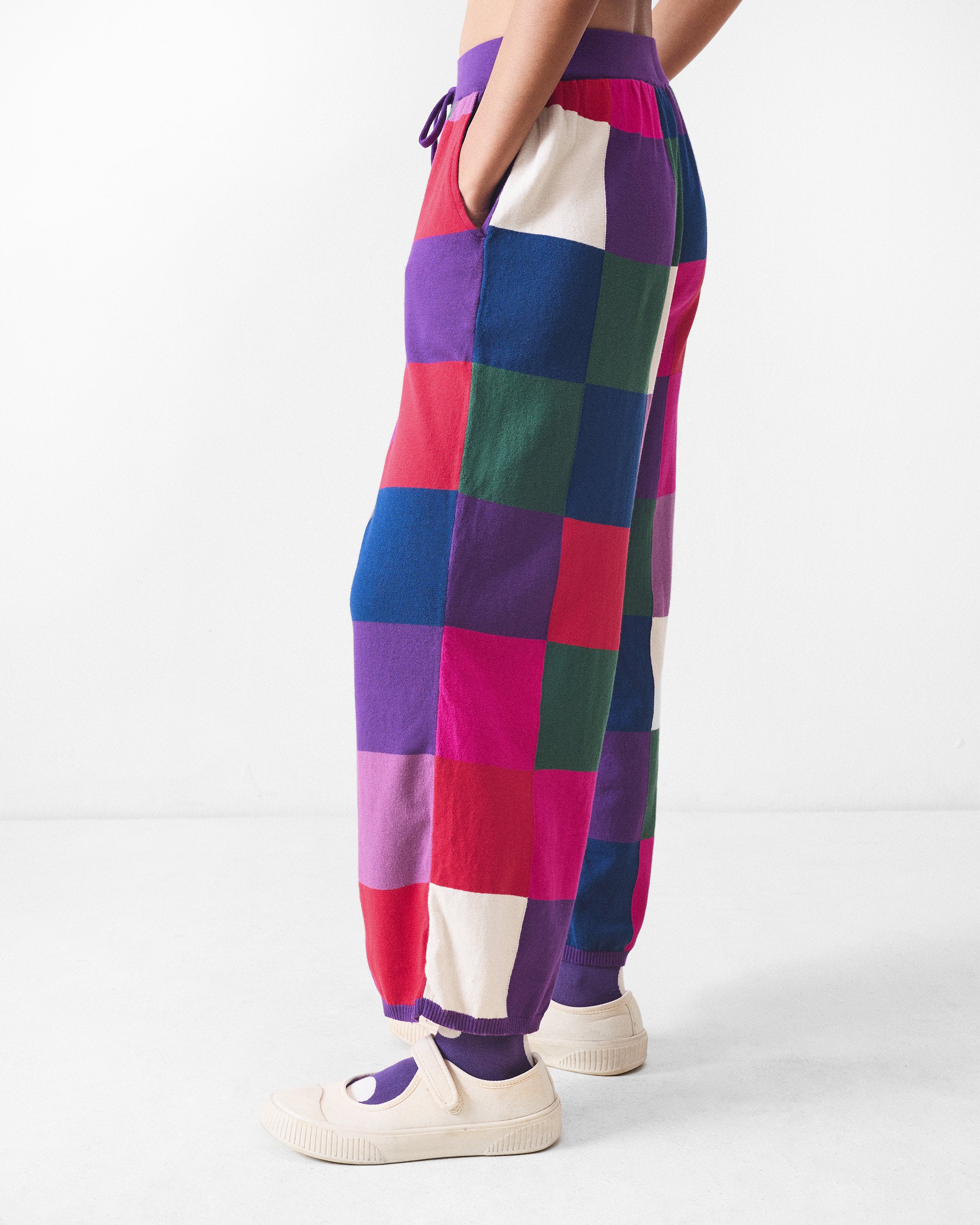 Rib knit trousers - Multicolour