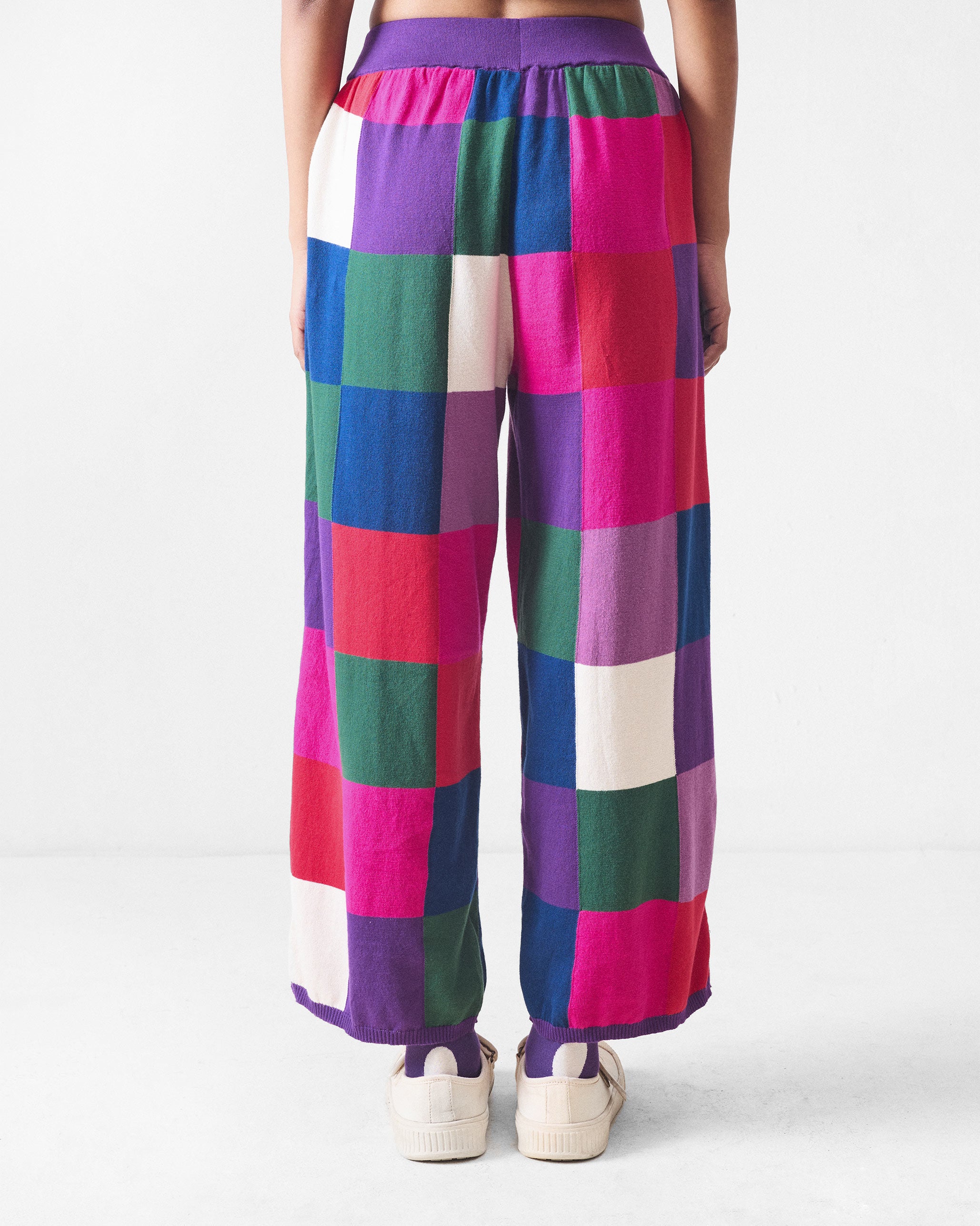 Rib knit trousers - Multicolour