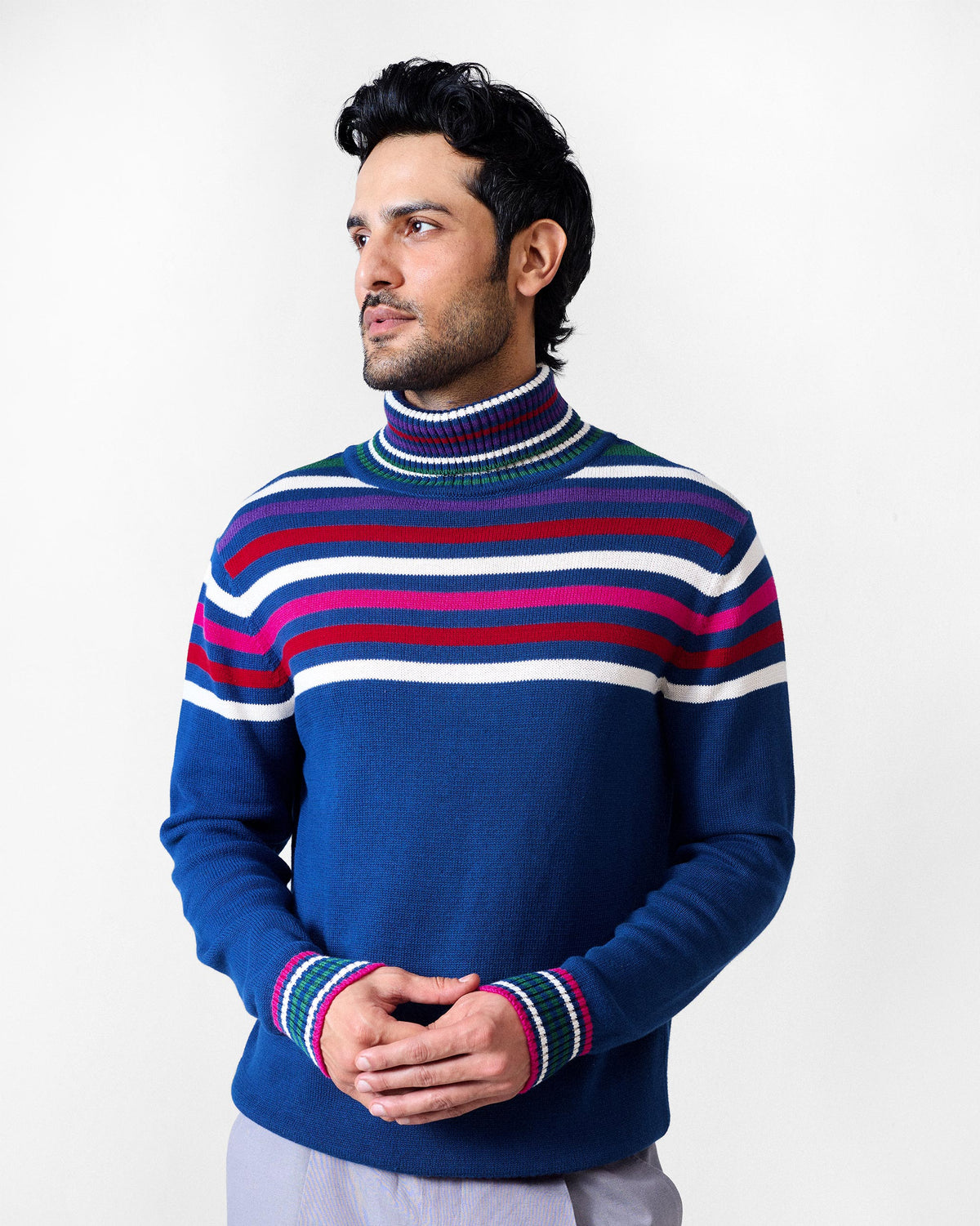 Ringer Sweater - Navy