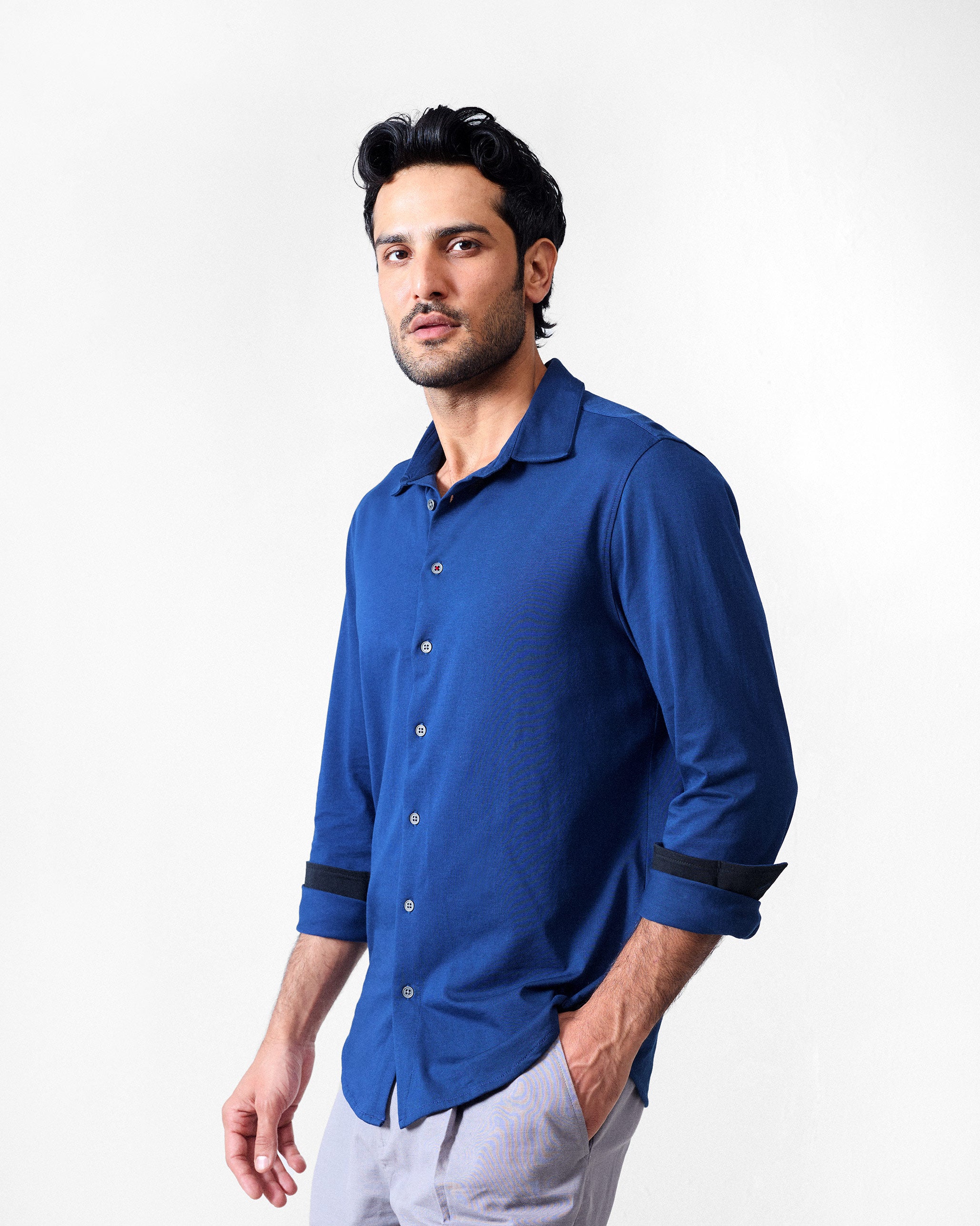 Abe Shirt - Navy Blue
