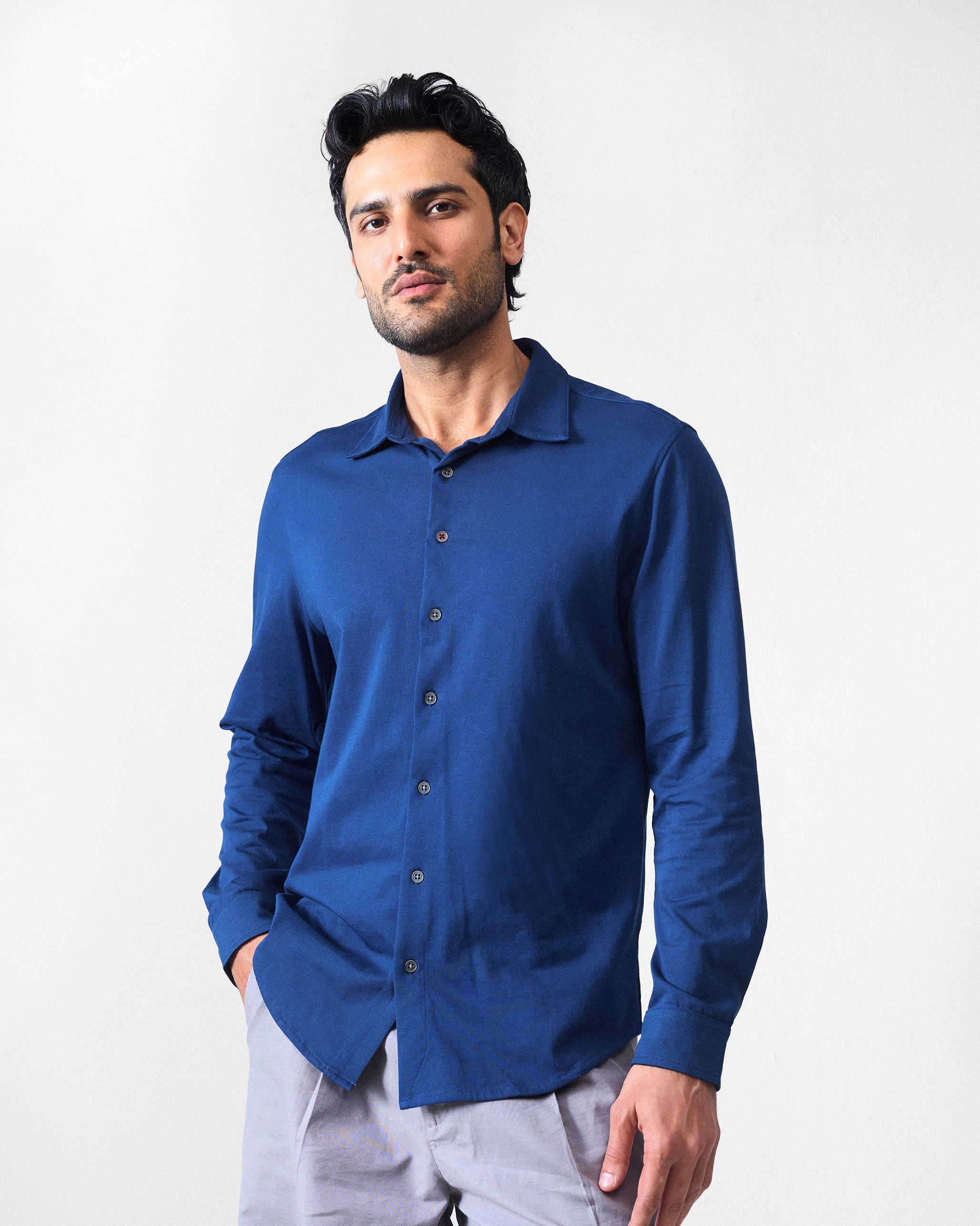 Abe Shirt - Navy Blue