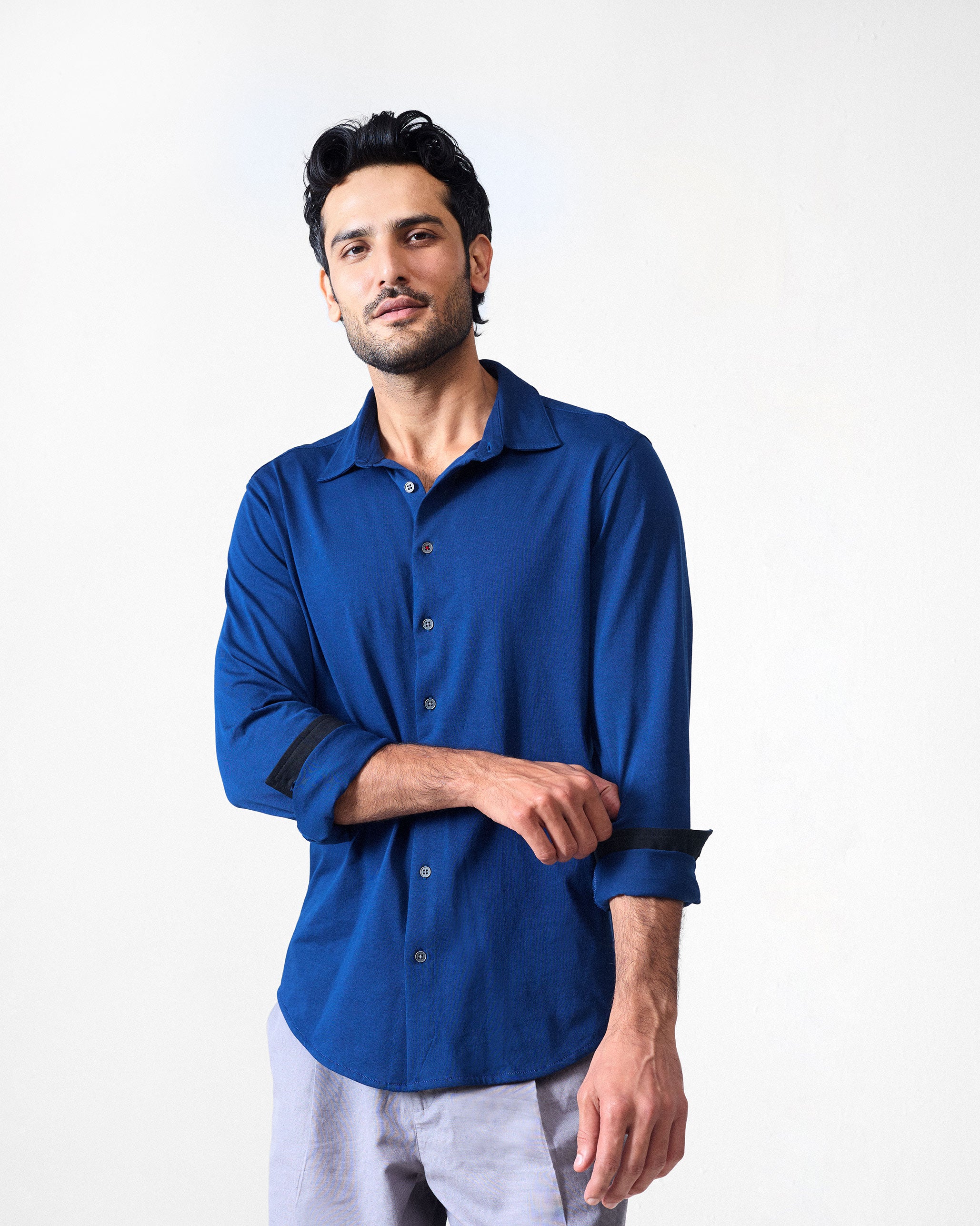 Abe Shirt - Navy Blue