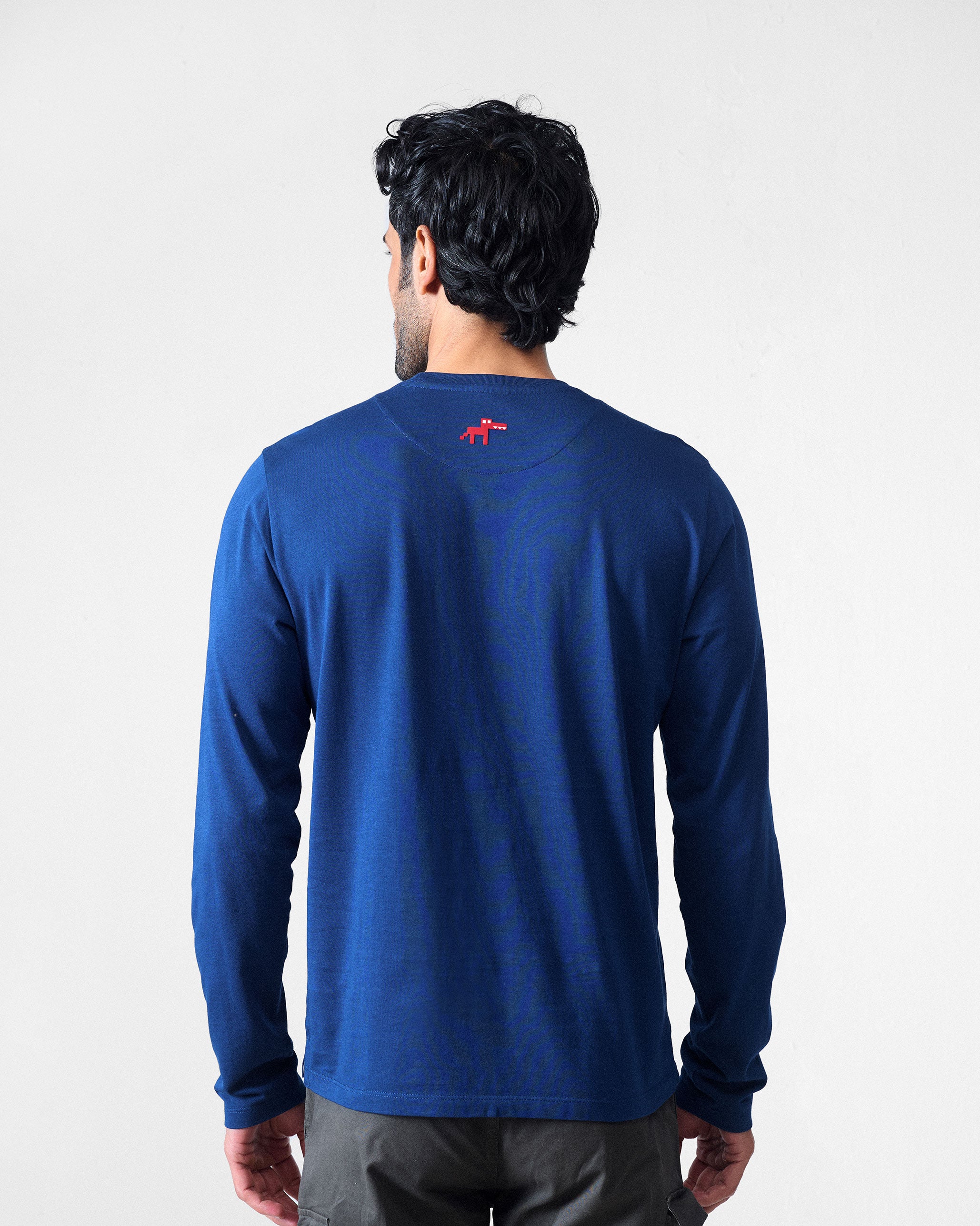Basic Full Sleeves T-Shirt - Navy