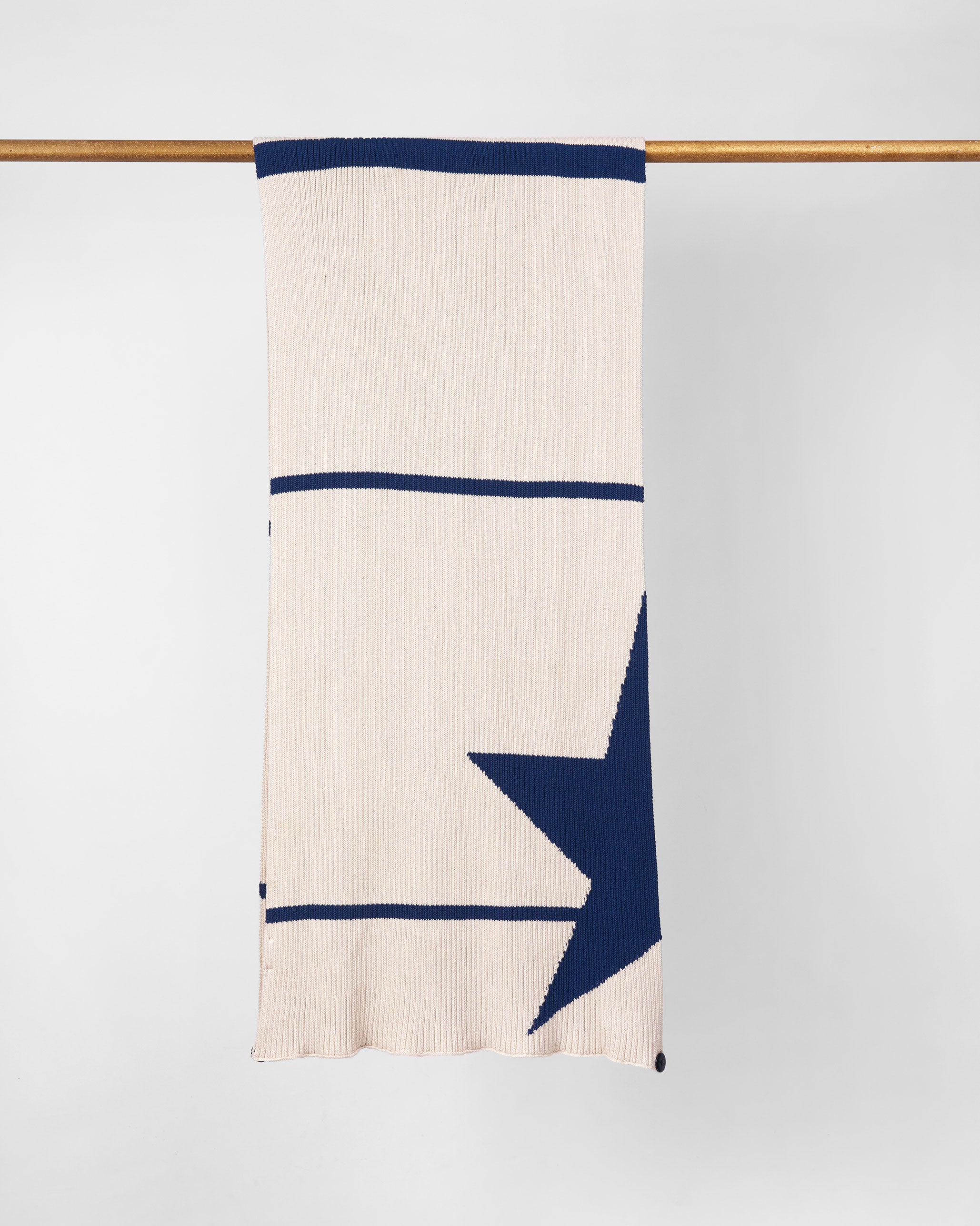 Star Power Scarf - Navy & Ivory