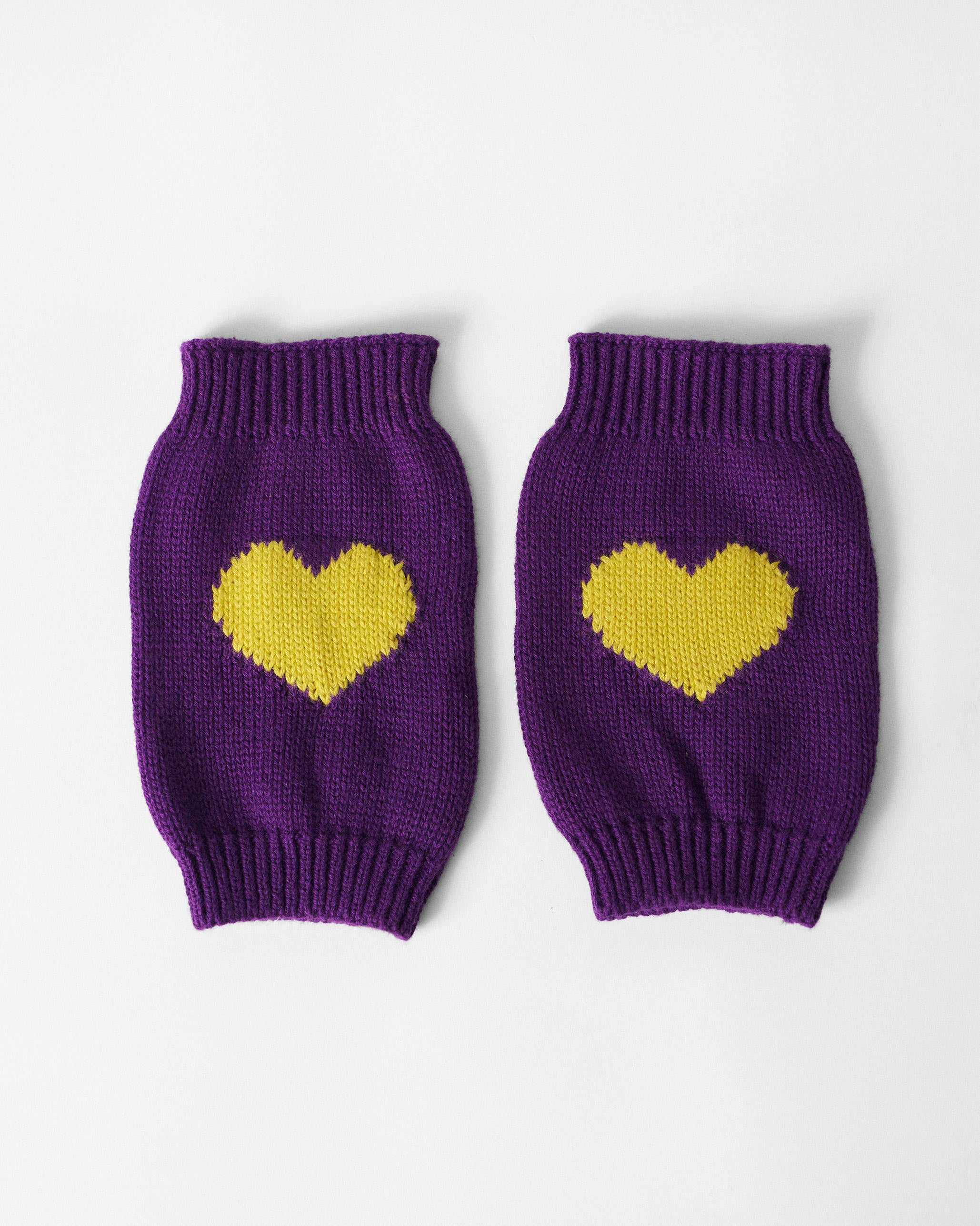 Luna Mittens - Purple & Chartreuse