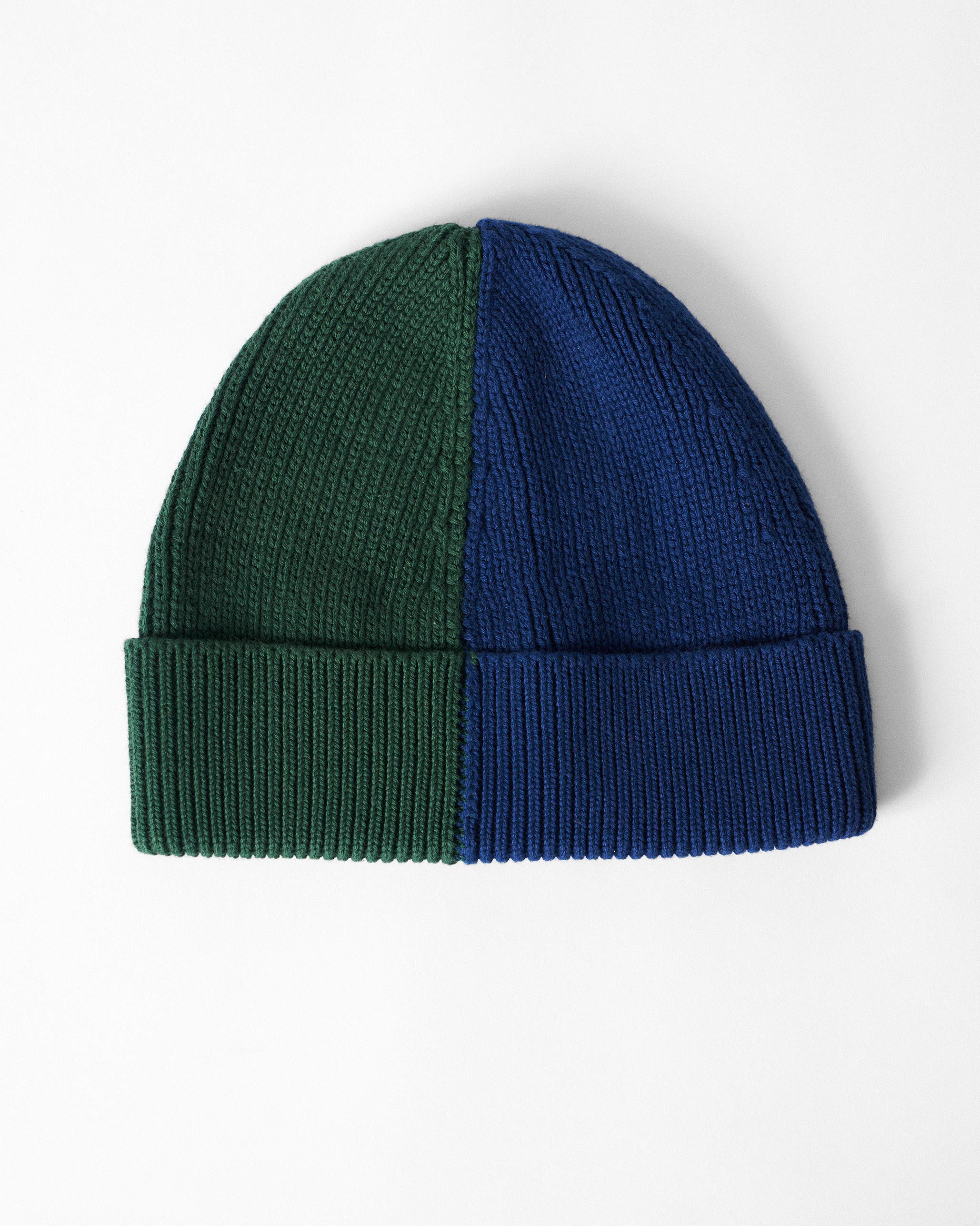 Yin-Yan Beanie - Green & Navy