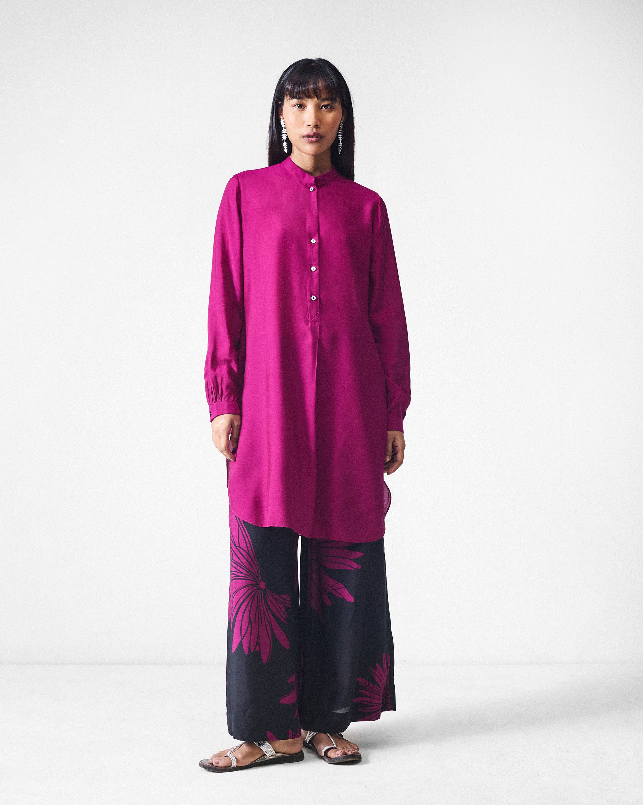 Basic Mid length Kurta - Mulberry